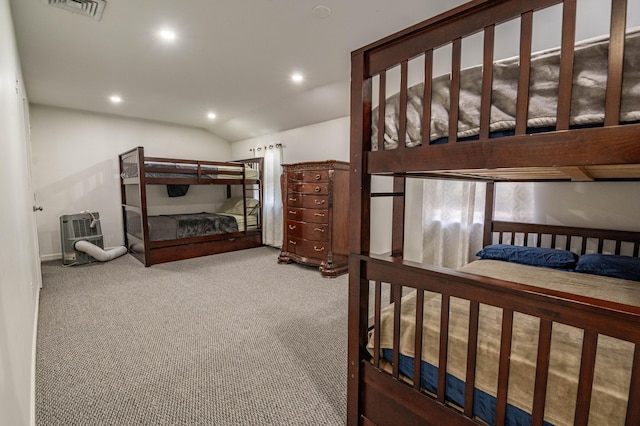1555 Longleaf Dr, Effort, PA 18330 - bedroom with recessed lighting, carpet, and vaulted ceiling