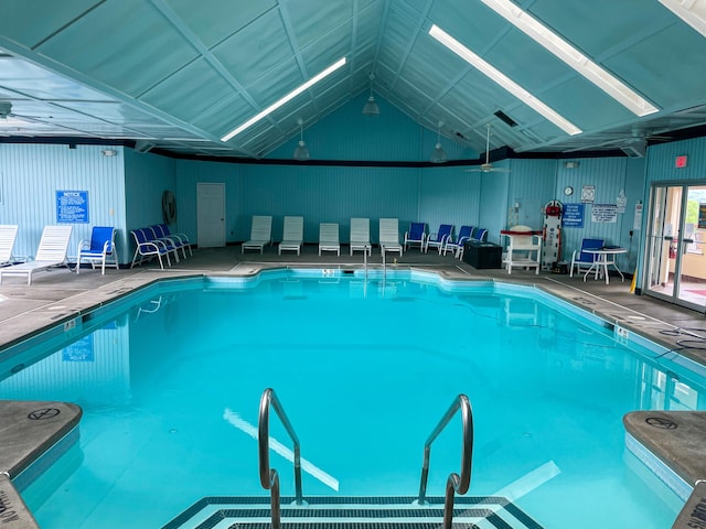 3109 Snowden Dr, Bushkill, PA 18324 - indoor pool with ceiling fan