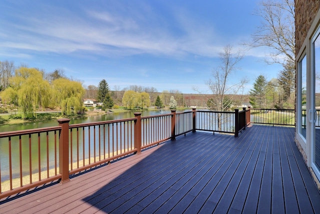301 Reagan Dr, East Stroudsburg, PA 18301 - wooden terrace with a water view