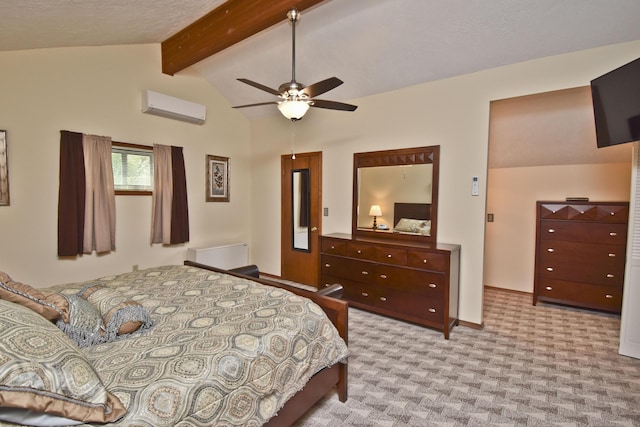 122 Mcmichaels Ct, Stroudsburg, PA 18360 - carpeted bedroom with a wall mounted AC and ceiling fan