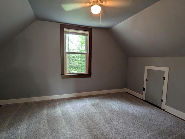 124 Sterling Valley Rd, Kunkletown, PA 18058 - bonus room featuring lofted ceiling, carpet flooring, and a ceiling fan