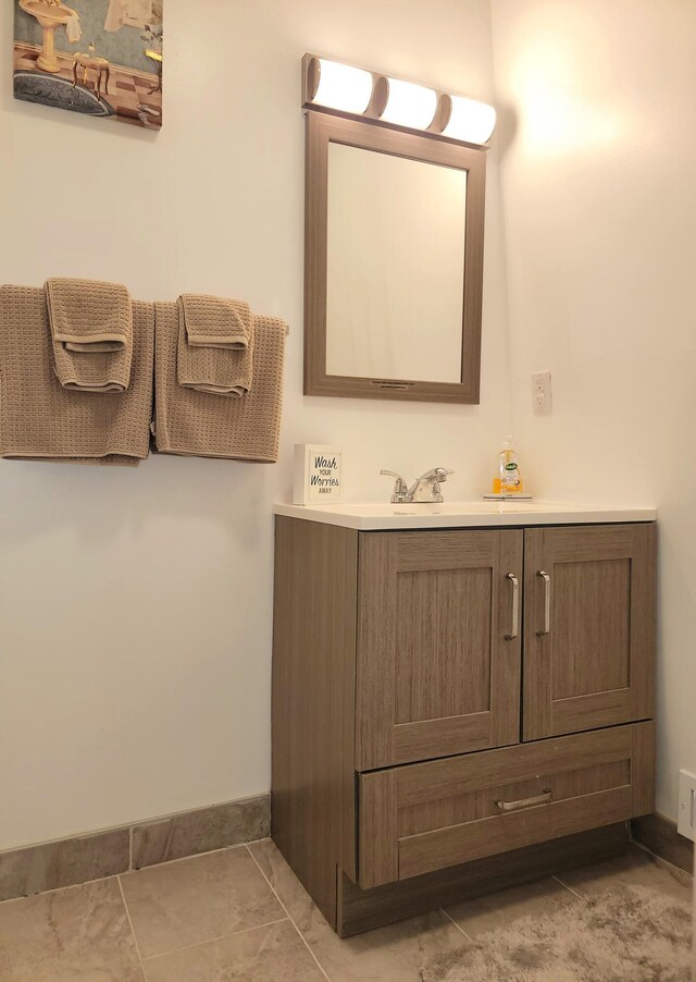 8237 Natures Dr, Tobyhanna, PA 18466 - bathroom with vanity and baseboards