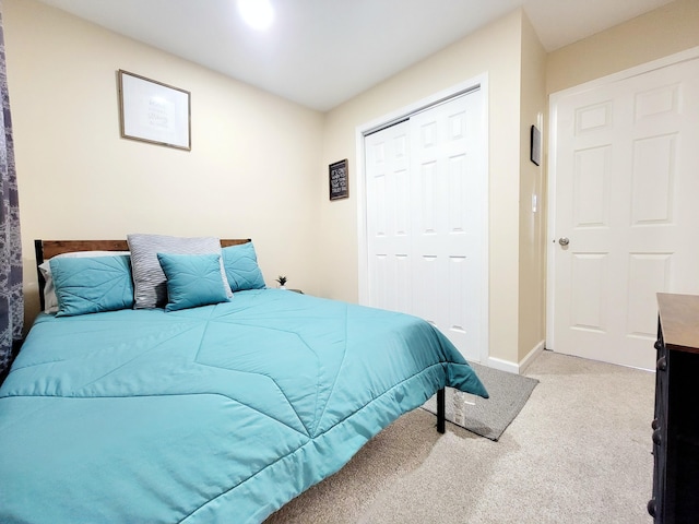 8237 Natures Dr, Tobyhanna, PA 18466 - bedroom featuring a closet, light carpet, and baseboards