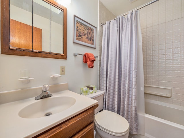 505 Moseywood Rd, Lake Harmony, PA 18624 - full bath with vanity, toilet, and shower / bathtub combination with curtain