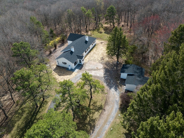 171 Knob Rd, Mount Pocono, PA 18344 - bird's eye view with a wooded view
