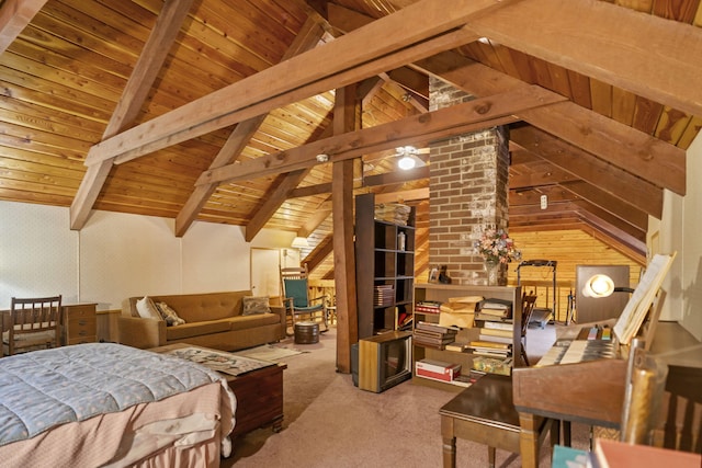 324 Hatchery Rd, Jim Thorpe, PA 18229 - carpeted bedroom featuring wooden ceiling and wooden walls