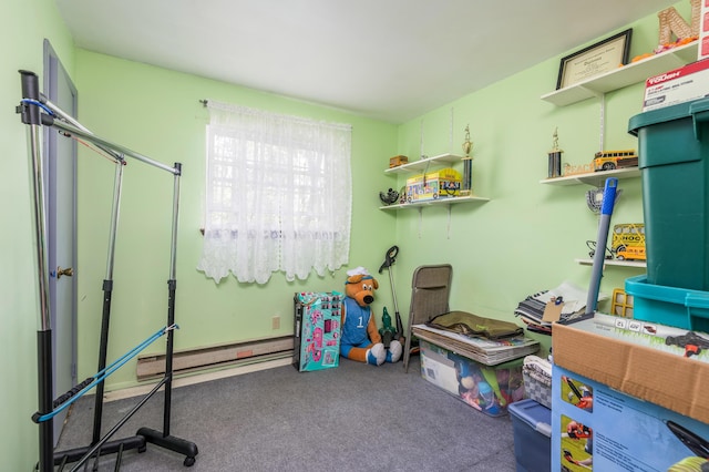 1259 Winding Way, Tobyhanna, PA 18466 - game room featuring carpet flooring and a baseboard radiator