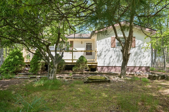 1259 Winding Way, Tobyhanna, PA 18466 - rear view of property with a wooden deck