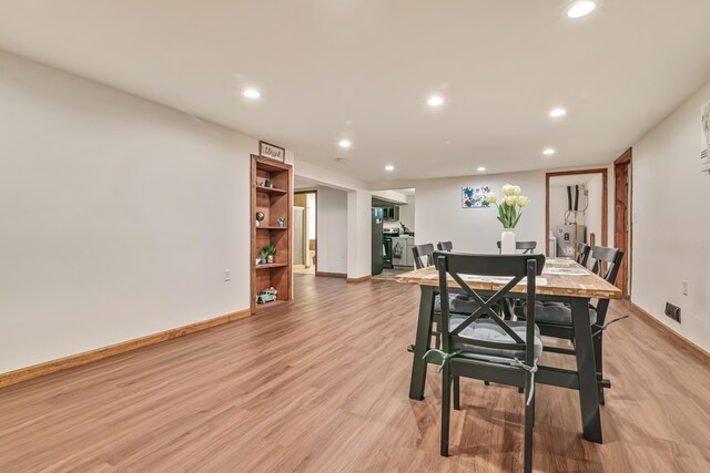 217 Coach Rd, Tobyhanna, PA 18466 - dining area with recessed lighting, baseboards, and light wood-type flooring