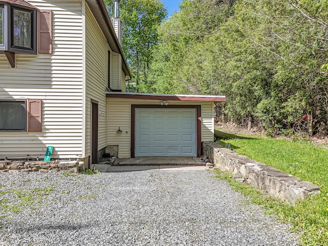 217 Coach Rd, Tobyhanna, PA 18466 - garage with gravel driveway