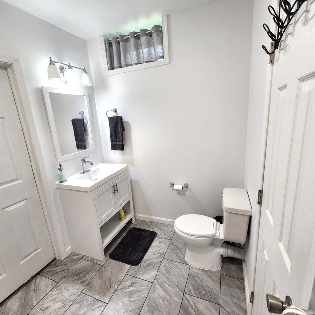 408 Sassafrass Way, Stroudsburg, PA 18360 - half bathroom with marble finish flooring and vanity
