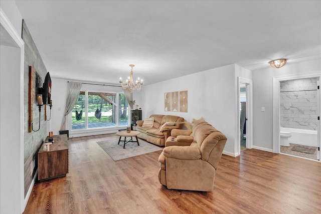 84 Deer View Dr, Jim Thorpe, PA 18229 - living area with a chandelier and wood finished floors
