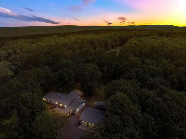 84 Deer View Dr, Jim Thorpe, PA 18229 - aerial view at dusk of a view of trees