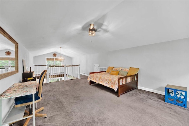 84 Deer View Dr, Jim Thorpe, PA 18229 - bedroom featuring lofted ceiling and carpet flooring