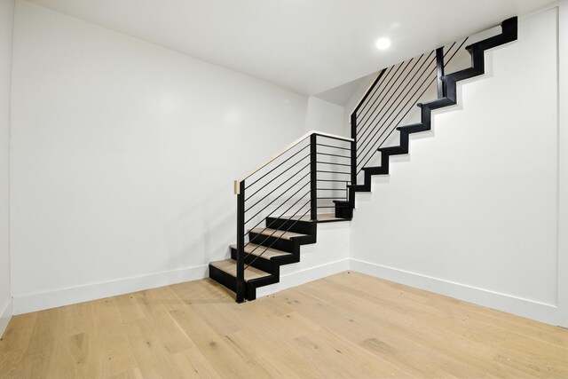 16 Norman Dr, East Stroudsburg, PA 18302 - stairway featuring baseboards and wood finished floors