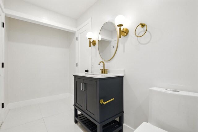 16 Norman Dr, East Stroudsburg, PA 18302 - half bathroom with vanity and tile patterned floors