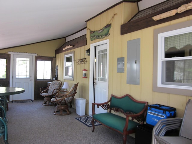 interior space featuring electric panel