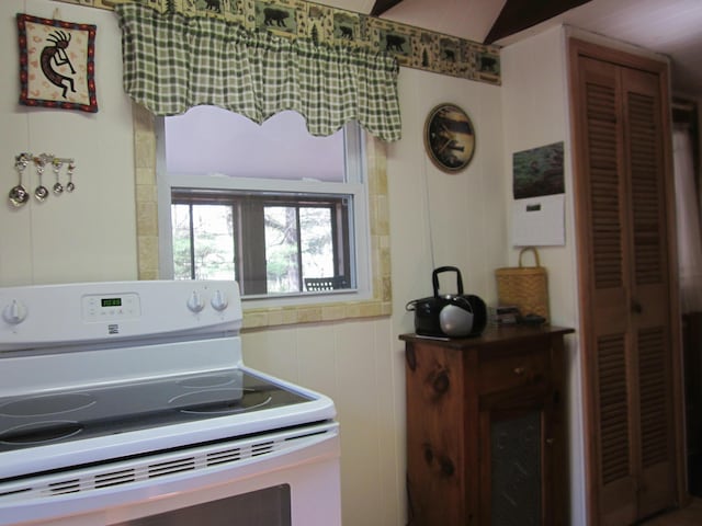 kitchen with electric range
