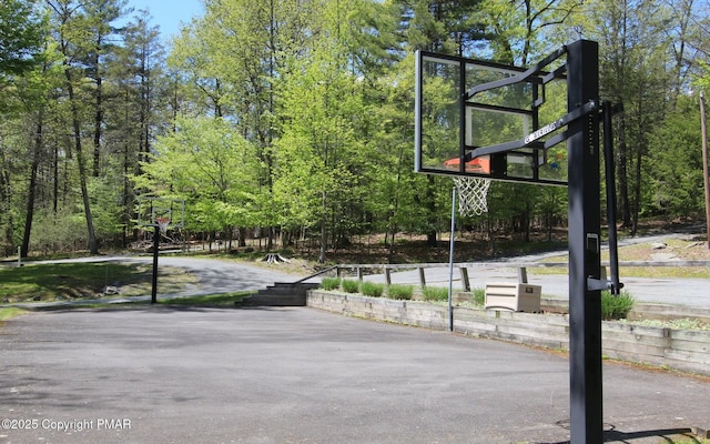 view of basketball court with community basketball court