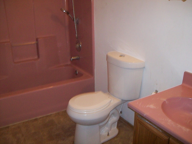 1166 Hunters Woods Dr, East Stroudsburg, PA 18301 - full bathroom with vanity, toilet, and shower / washtub combination