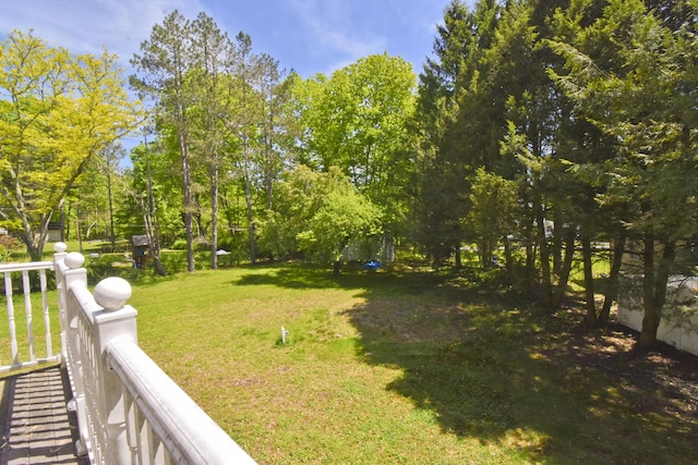 view of green lawn