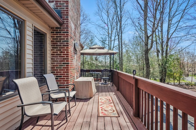 6 Cobblewood Dr, Mount Pocono, PA 18344 - wooden deck with a gazebo
