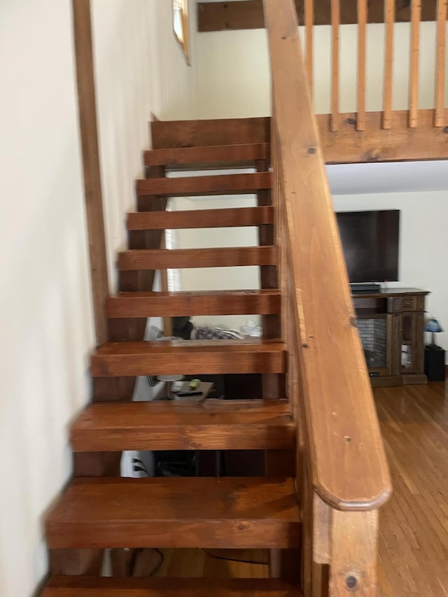 6 Cobblewood Dr, Mount Pocono, PA 18344 - stairs featuring wood finished floors
