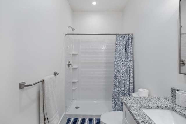 22 Petrarch Trl, Albrightsville, PA 18210 - full bathroom featuring toilet, vanity, and a shower stall