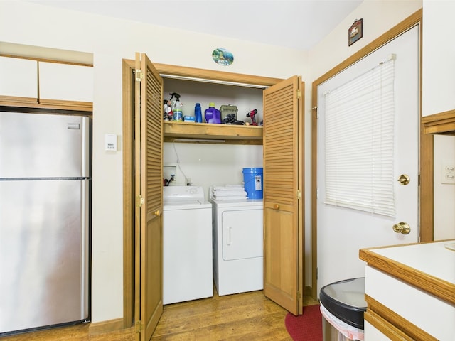 5541 Fox Rd, Pocono Pines, PA 18350 - washroom featuring washing machine and dryer and light wood-type flooring