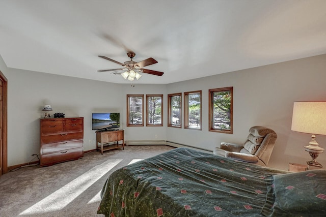 210 Egret Way E, Stroudsburg, PA 18302 - carpeted bedroom with baseboards and ceiling fan