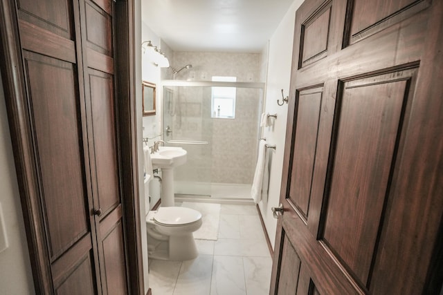 569 Lafayette Ave, Palmerton, PA 18071 - full bath featuring marble finish flooring and a shower stall
