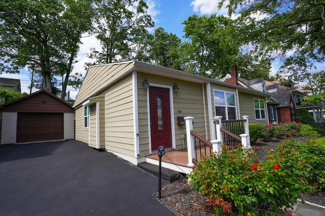 569 Lafayette Ave, Palmerton, PA 18071 - view of front of property featuring a detached garage and an outbuilding
