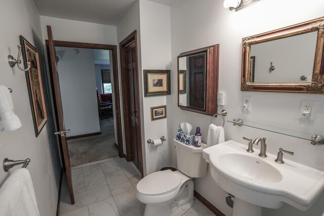 569 Lafayette Ave, Palmerton, PA 18071 - bathroom with marble finish flooring and a sink