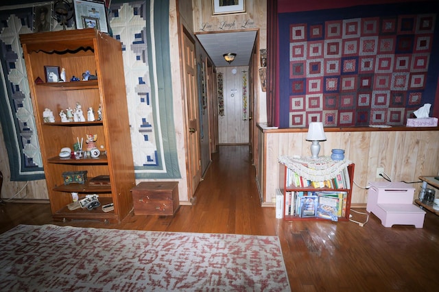 3193 Pine Ridge Dr, Bushkill, PA 18324 - corridor featuring wood finished floors and wallpapered walls