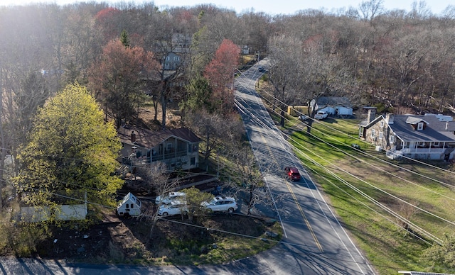 3193 Pine Ridge Dr, Bushkill, PA 18324 - drone / aerial view with a wooded view