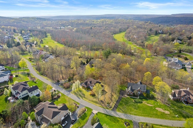 255 Rising Meadow Way E, Stroudsburg, PA 18302 - aerial overview of property's location featuring a heavily wooded area and nearby suburban area