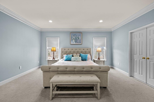 255 Rising Meadow Way E, Stroudsburg, PA 18302 - carpeted bedroom featuring ornamental molding and recessed lighting