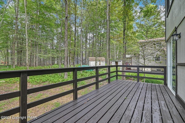 view of wooden terrace