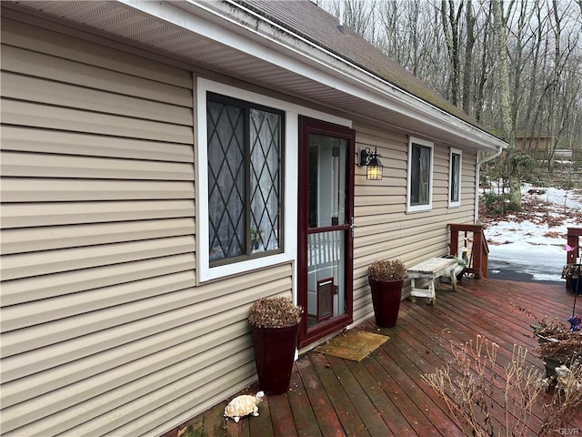 view of wooden deck