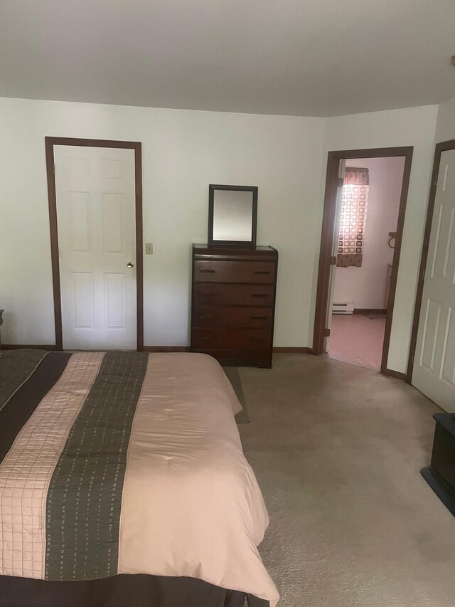 2852 Oak View Ln, Tobyhanna, PA 18466 - carpeted bedroom featuring baseboard heating and baseboards