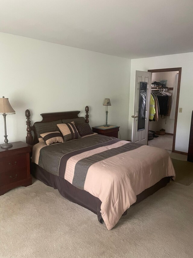 2852 Oak View Ln, Tobyhanna, PA 18466 - bedroom featuring carpet flooring, a walk in closet, and a closet