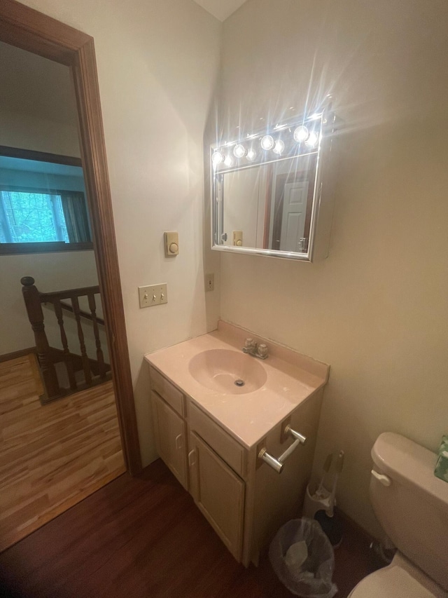 2852 Oak View Ln, Tobyhanna, PA 18466 - bathroom featuring vanity and wood finished floors