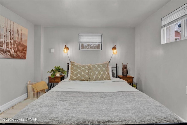 bedroom with baseboards