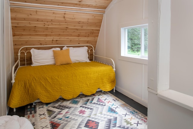 235 3rd St, Pocono Pines, PA 18350 - bedroom featuring baseboards and wood ceiling