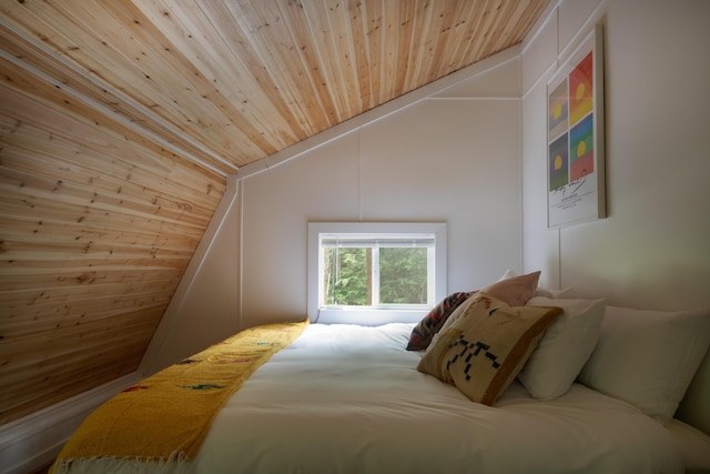 235 3rd St, Pocono Pines, PA 18350 - bedroom with wood ceiling and lofted ceiling