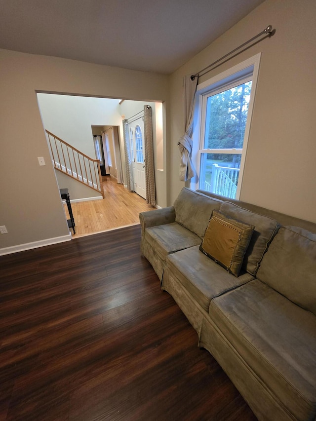 210 Grouse Run, Cresco, PA 18326 - living area featuring wood finished floors and baseboards