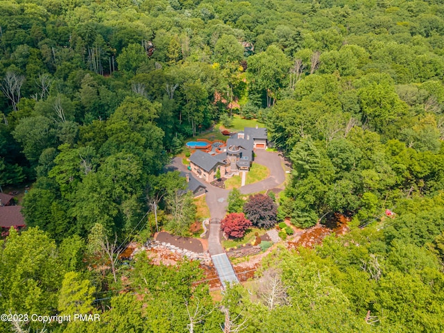 386 Camelback Rd, Tannersville, PA 18372 - drone / aerial view featuring a forest view