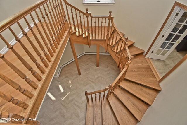 386 Camelback Rd, Tannersville, PA 18372 - stairs featuring baseboards