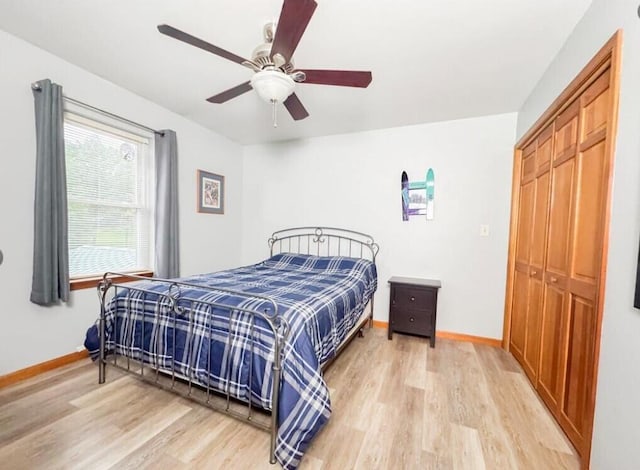3708 Bayberry Dr, Danielsville, PA 18038 - bedroom with wood finished floors, a closet, and ceiling fan