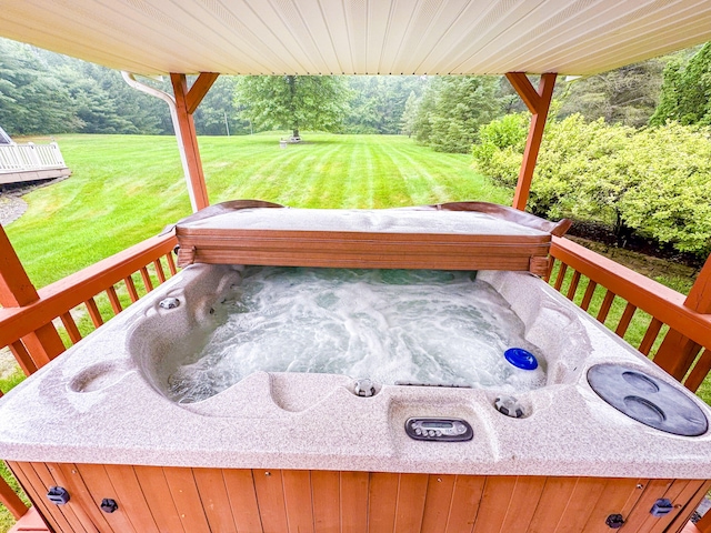 3708 Bayberry Dr, Danielsville, PA 18038 - wooden terrace featuring a lawn